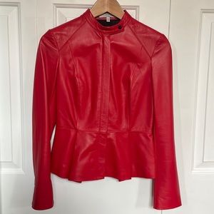 Robert Rodriguez red leather jacket size 2